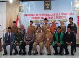 PENGAMBILAN SUMPAH/JANJI DAN PELANTIKAN PAMONG KALURAHAN GIRISEKAR